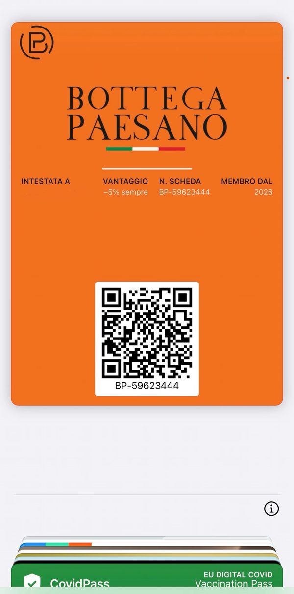 Carta fedeltà nel Wallet
